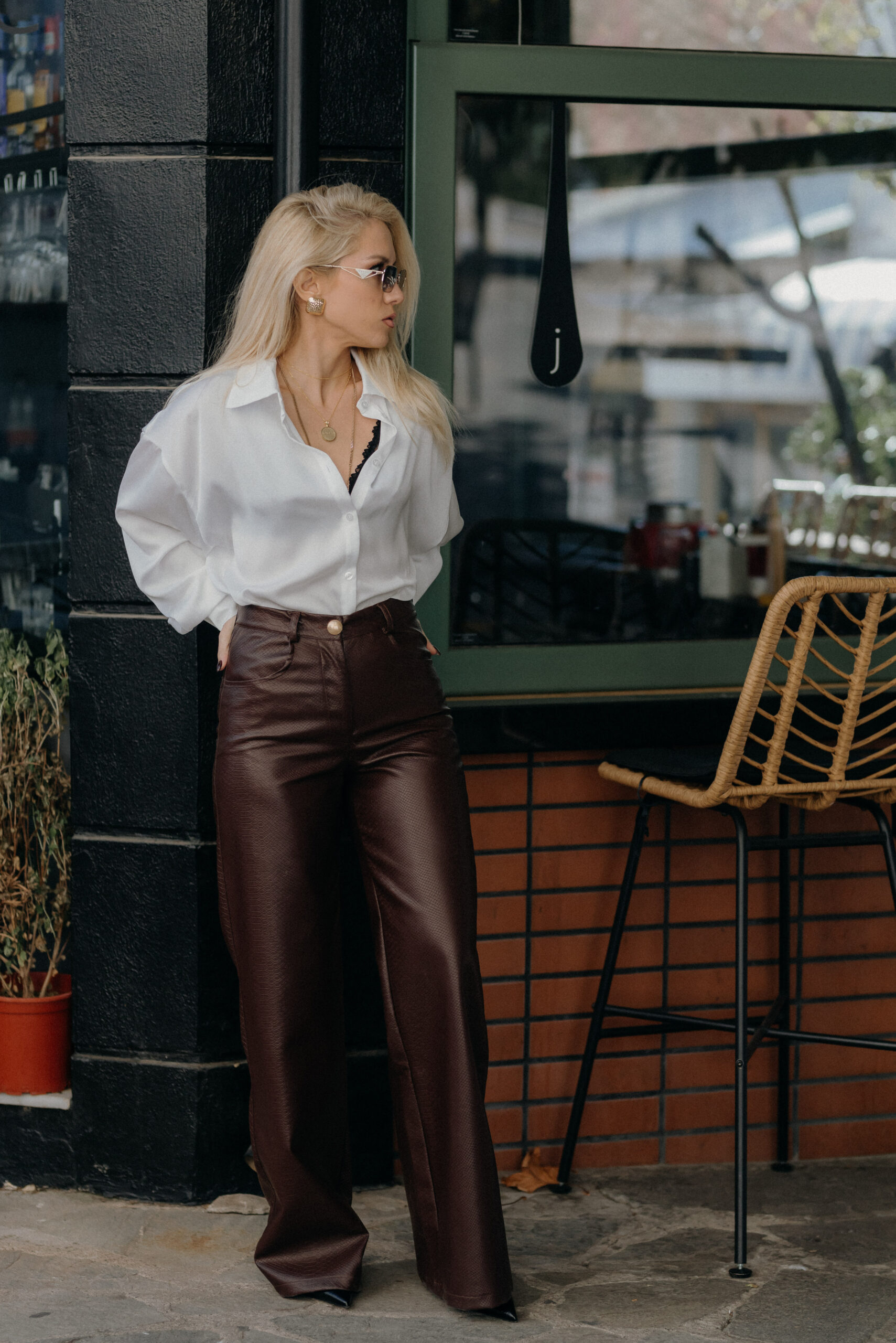 Brown Croco Wide Leg - Image 3
