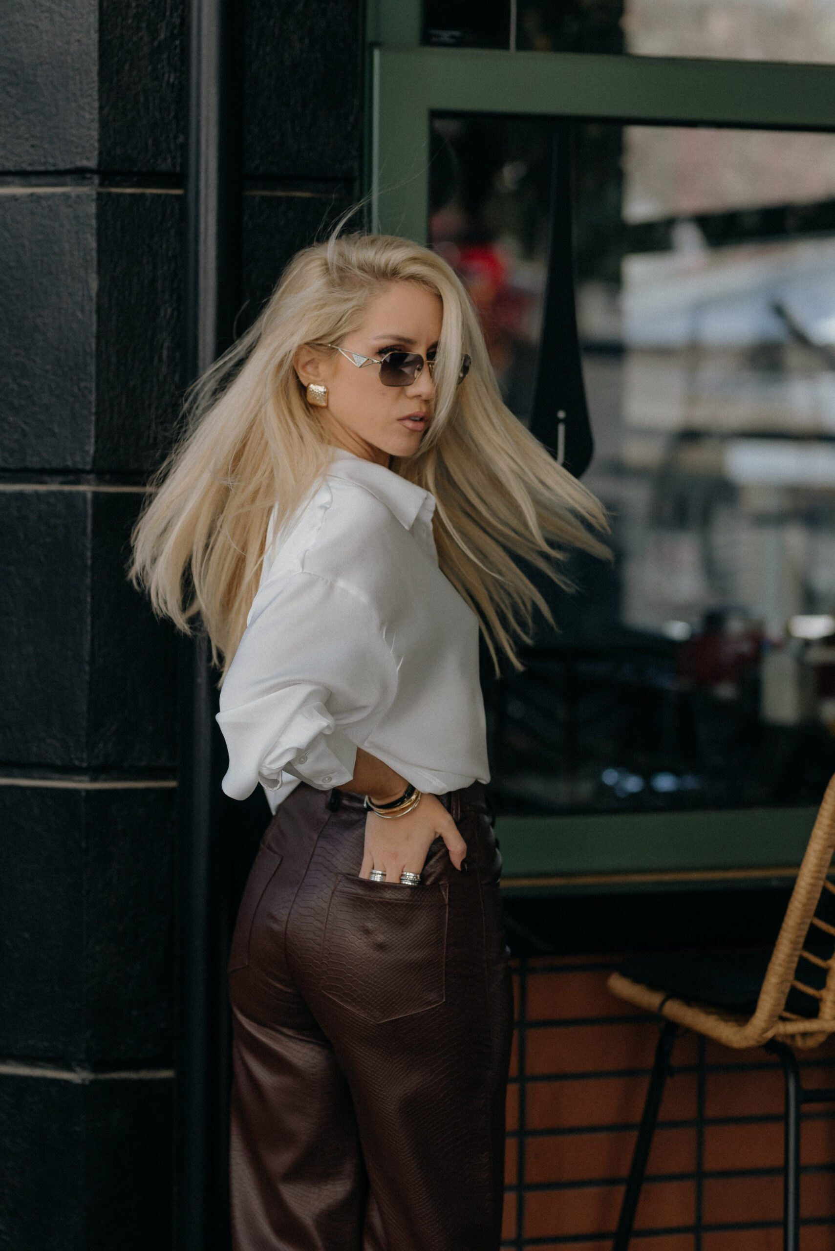 Brown Croco Wide Leg - Image 2