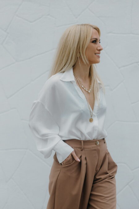 White Silky Shirt