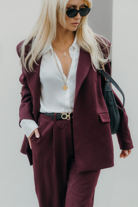 Burgundy Kalisa Blazer