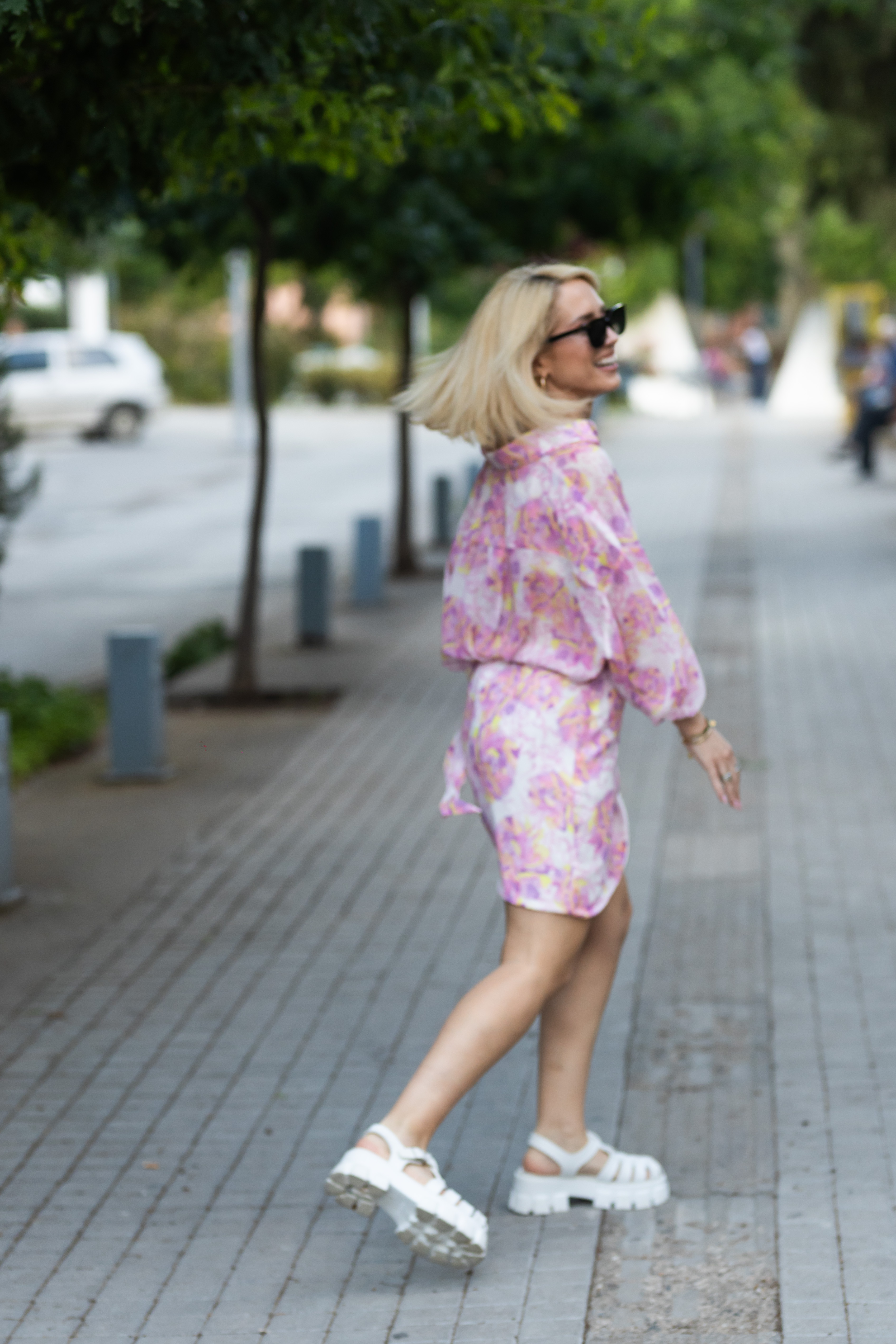Lilac Peonies Skirt - Image 3