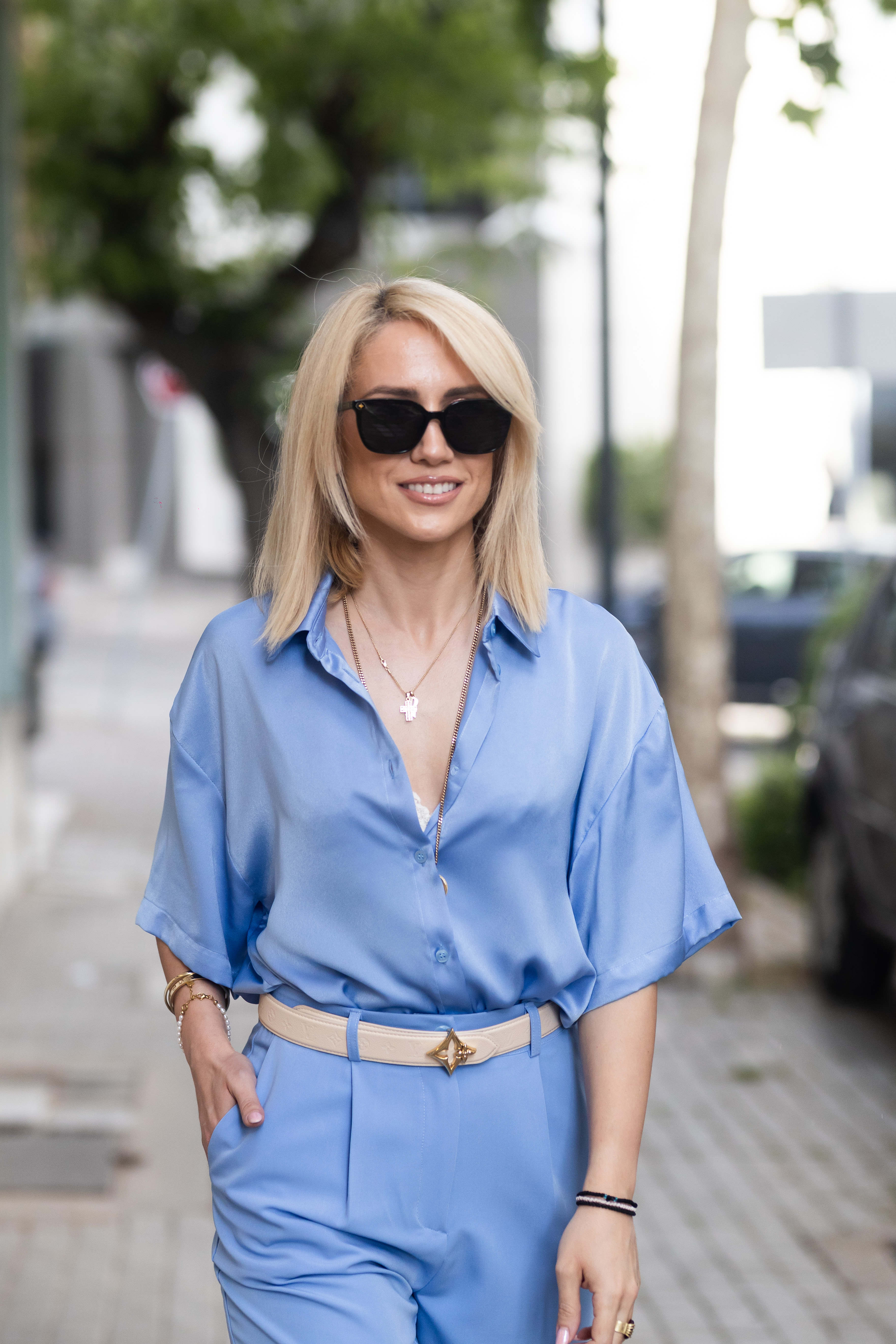 Pale Blue Silky Touch Shirt - Image 2