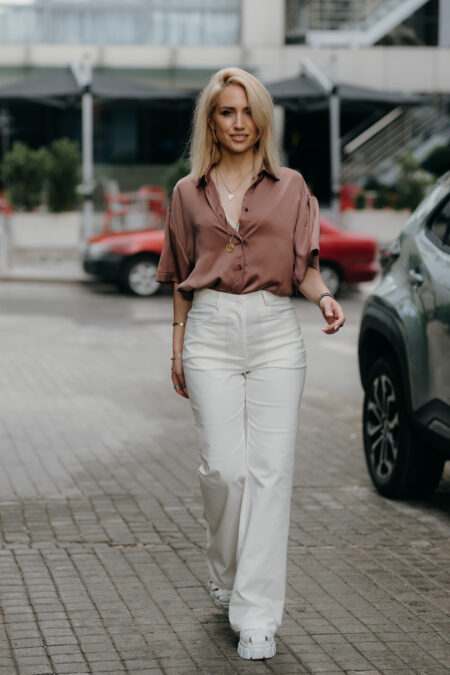 Mocha Silky Touch Shirt