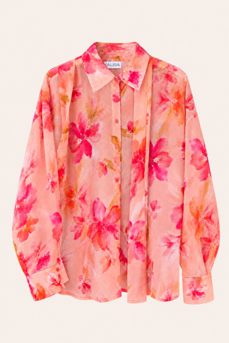 Kalisa Peachy Flower Shirt Onesize